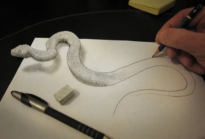 Italian Artist Brings His 3D Drawings To Life By Making Them Leap Off The Paper