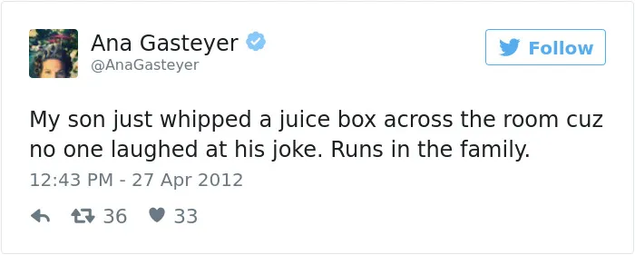 61 Funny Parenting Tweets By Ana Gasteyer