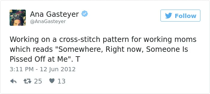 61 Funny Parenting Tweets By Ana Gasteyer
