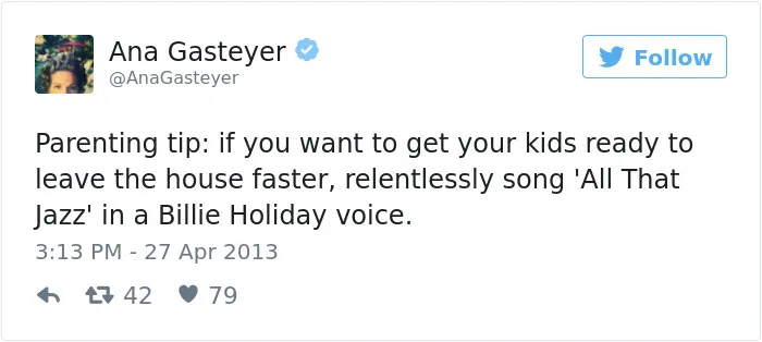 61 Funny Parenting Tweets By Ana Gasteyer