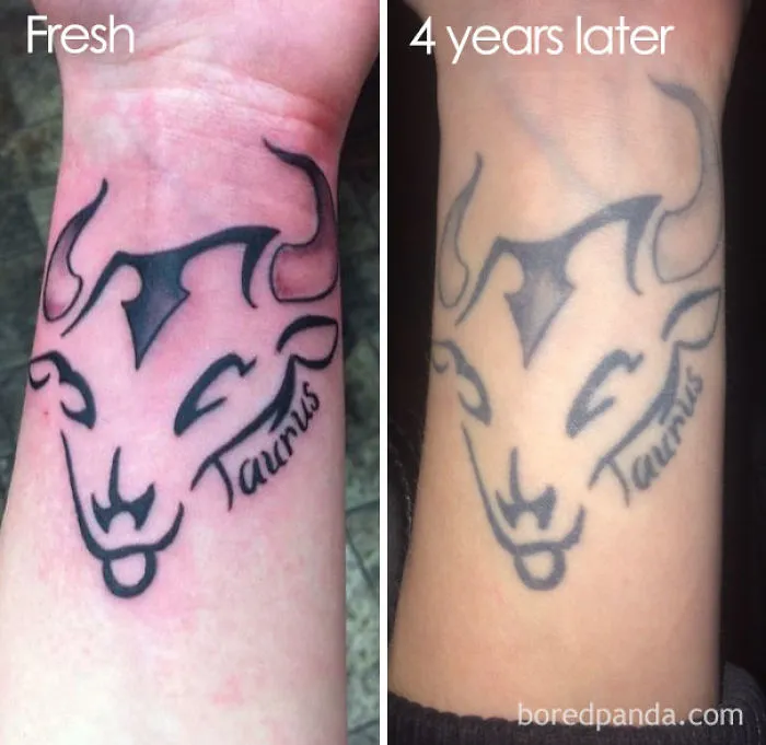 Aged Wrist Tattoo