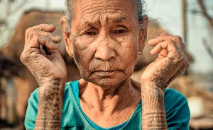 I Documented The Last Tattooed Women Of The Tharu Tribe