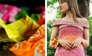 4 Years And 10 000+ Starburst Candy Wrappers Went Into This Dress
