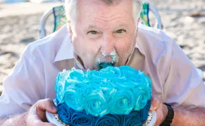 I Made My Dad Do A Cake Smash For His 70th Birthday