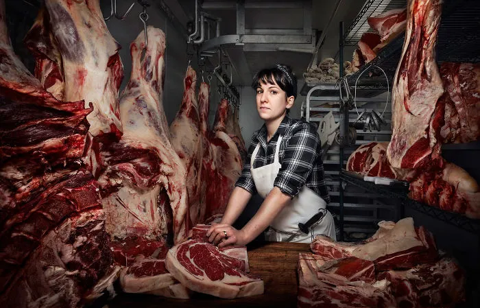 Heather Marold Thomason, carnicera y dueña proveedora de carne en Philadelphia