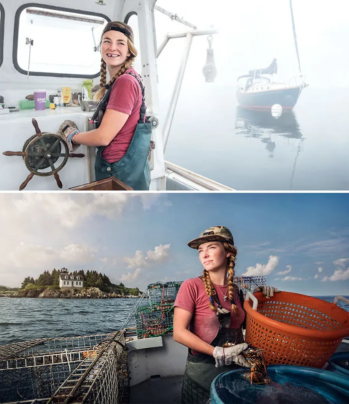 Sadie Samuels, pescadora en Maine
