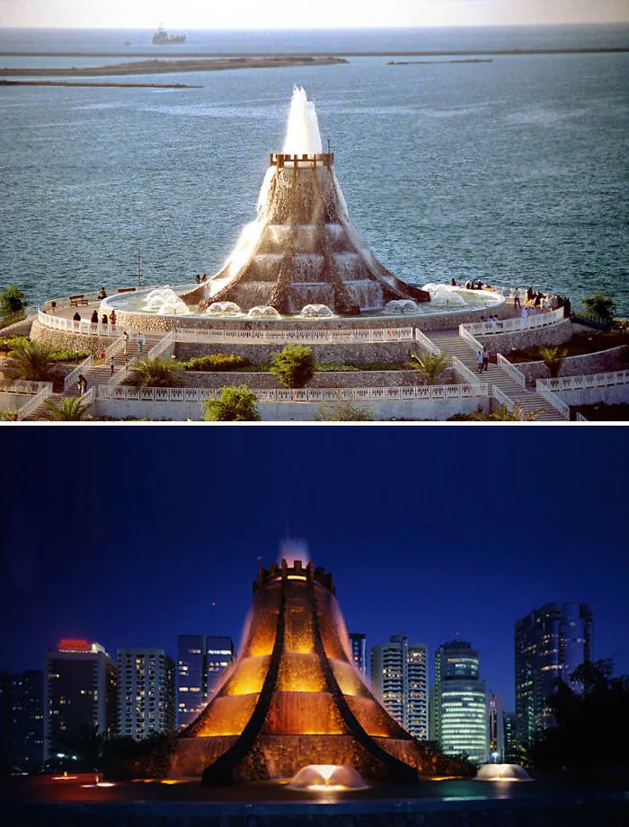Fuente volcán, Abu Dhabi, Emiratos Árabes (Demolida)