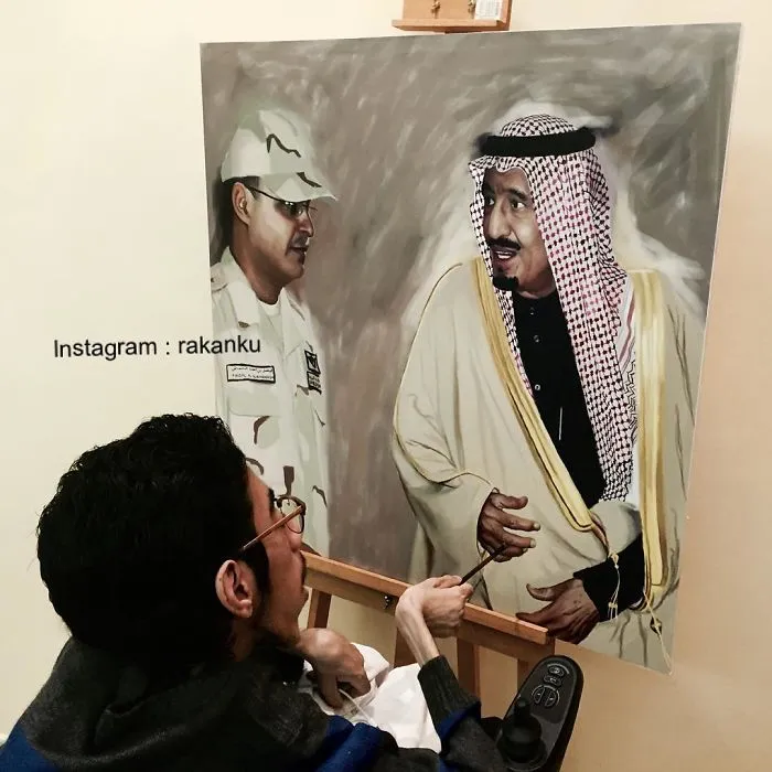 Artist Proves That Disability Is Not A Limit By Creating These Realistic Paintings