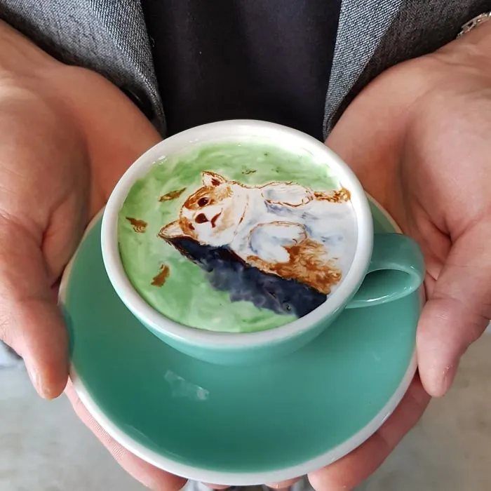 Soy un barista de Corea que crea arte sobre el café