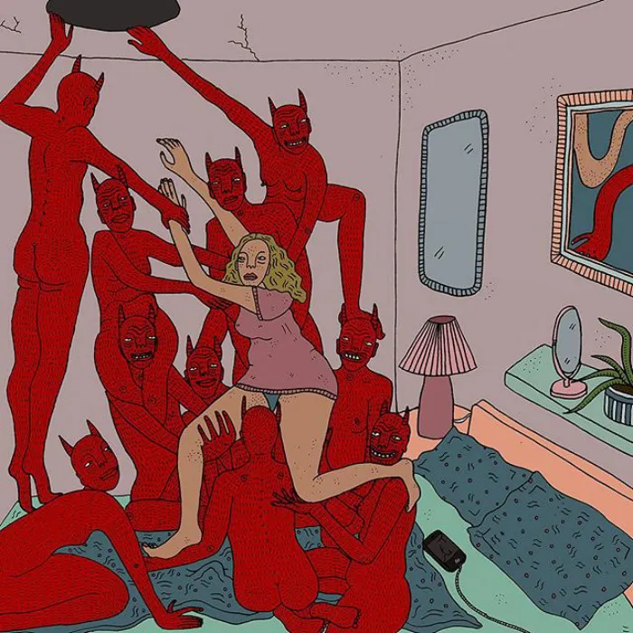 10+ Ilustraciones honestas de mujeres modernas y sus demonios, por Polly Nor (NSFW)