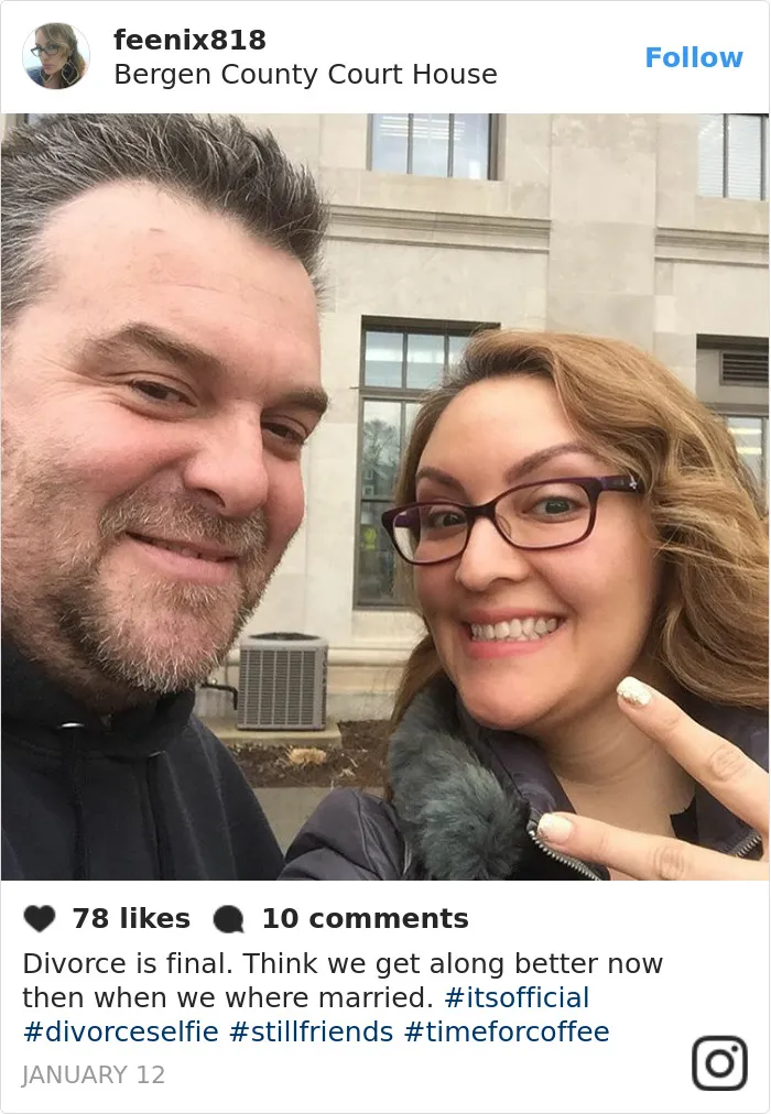 Ex-Couples Are Posting 'Divorce Selfies' And These 51 Pics Will Prove Why They’re Awesome