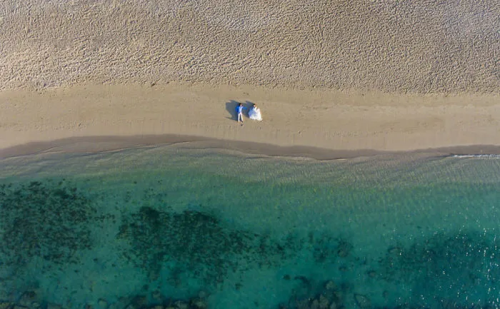 Aerial Wedding Photography Shot With Drone