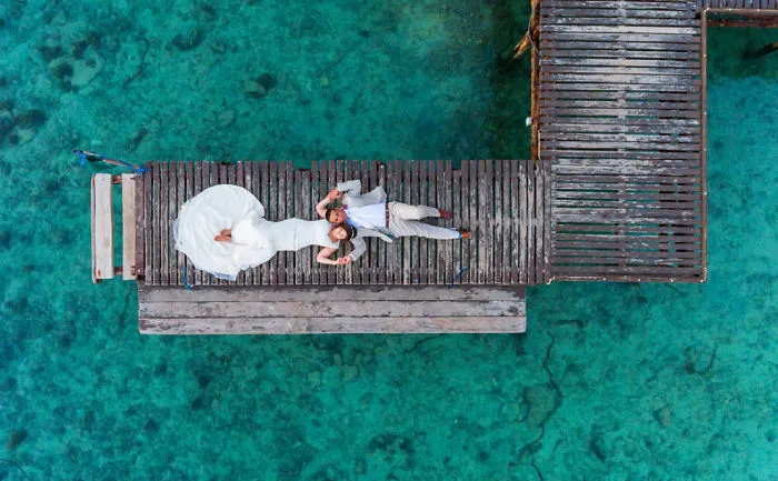 Aerial Wedding Photography Shot With Drone