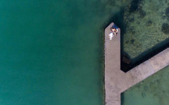 Aerial Wedding Photography Shot With Drone