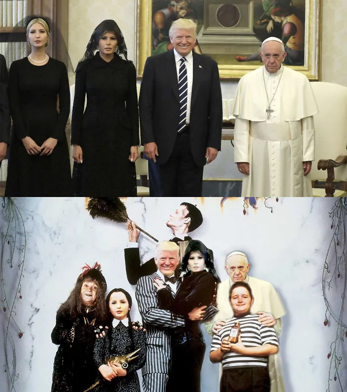 Real Trump's Family Visiting The Pope At The Vatican