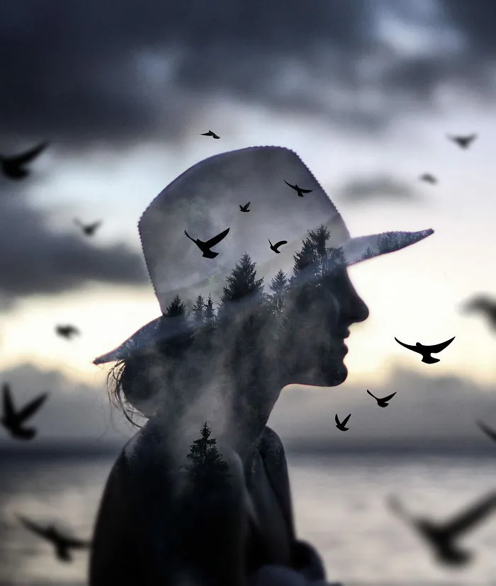 I Mix Different Pictures To Create These Double Exposure Images