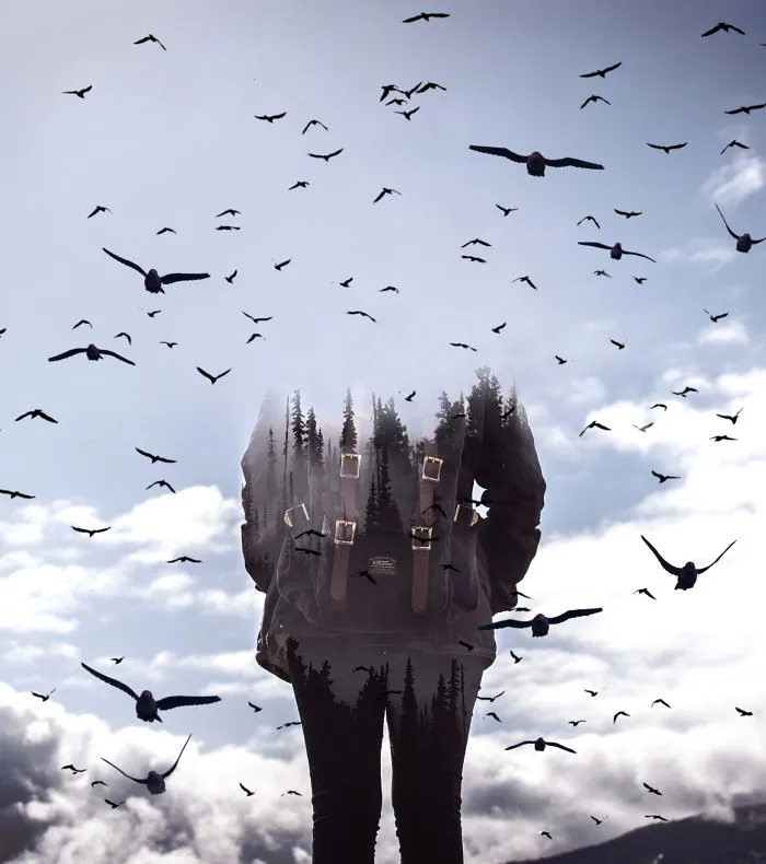 I Mix Different Pictures To Create These Double Exposure Images