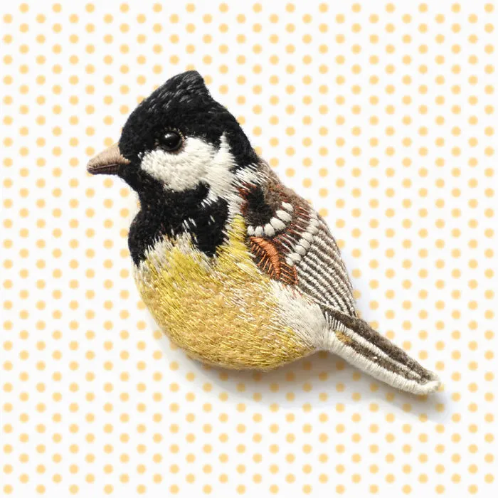 Incredibly Detailed Embroidered Bird Brooches By Paulina Bartnik