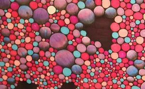 Circles + Colored Pens + Colored Pencils.