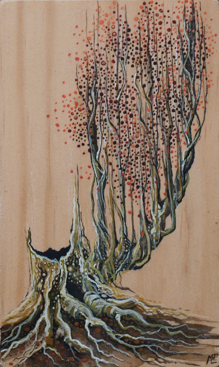 I Create Watercolor Paintings On Wood To Show My Love For Nature