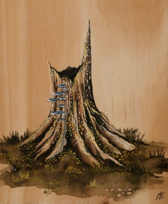 I Create Watercolor Paintings On Wood To Show My Love For Nature