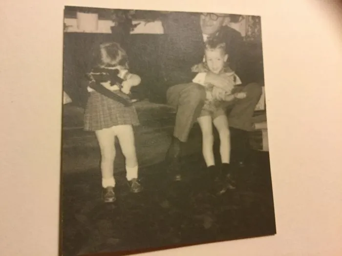 Mom And Her Brother With The (unloaded) Shotgun Of Her Father. About 1965.