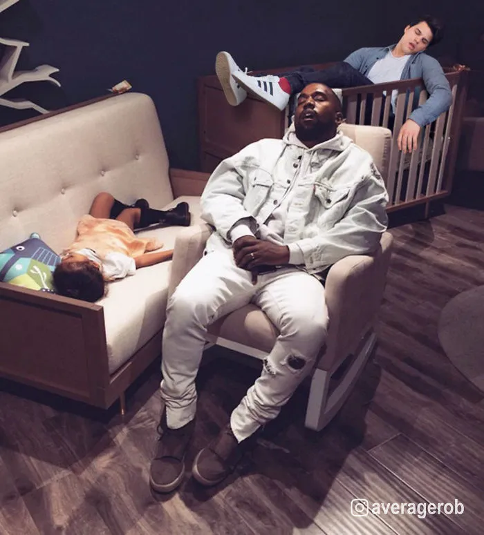 Kanye, North y Rob: Siestas en París
