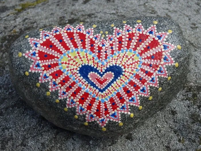 Painting These Hearts Makes Me Relaxed