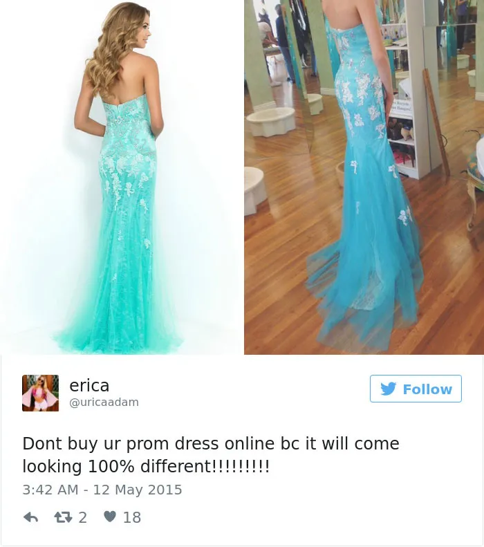 Teens Are Sharing Prom Dresses They Regret Buying Online And It's Hilarious
