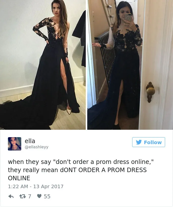 Teens Are Sharing Prom Dresses They Regret Buying Online And It's Hilarious