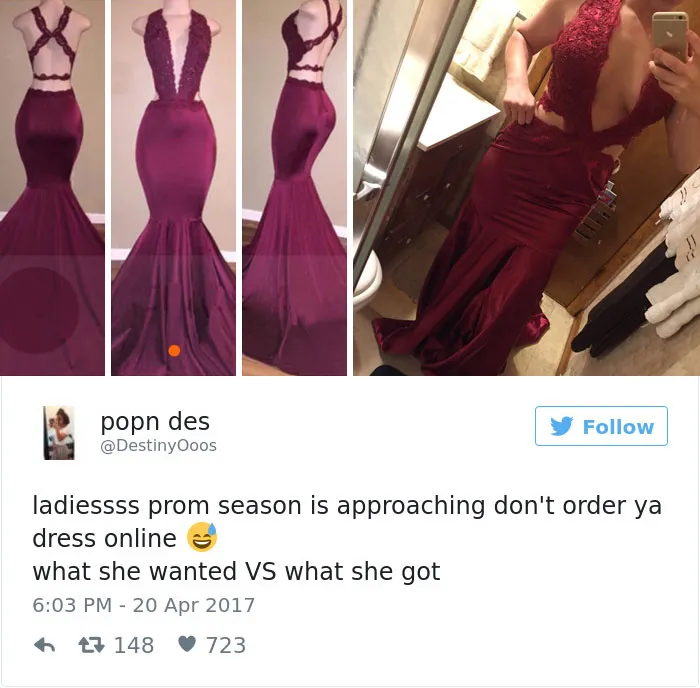 Teens Are Sharing Prom Dresses They Regret Buying Online And It's Hilarious