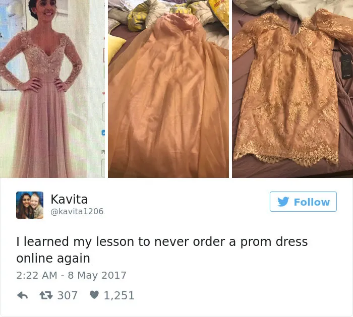 Teens Are Sharing Prom Dresses They Regret Buying Online And It's Hilarious