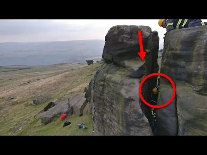 Firefighters Rescue Dolly The Sheep From 15 Foot Fall Into Rocky Crevice