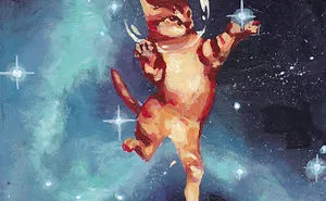 When I Get Tired Of Making Serious Art I Paint Cats In Space