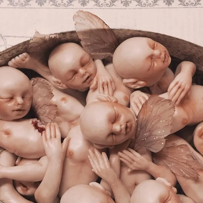 Unsettling Baby Carving Sculptures By Qixuan Lim