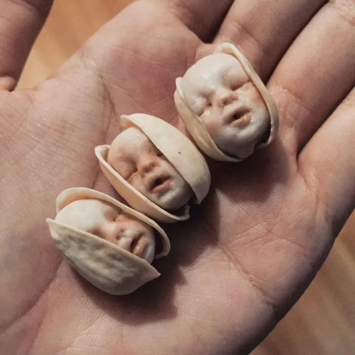 Unsettling Baby Carving Sculptures By Qixuan Lim