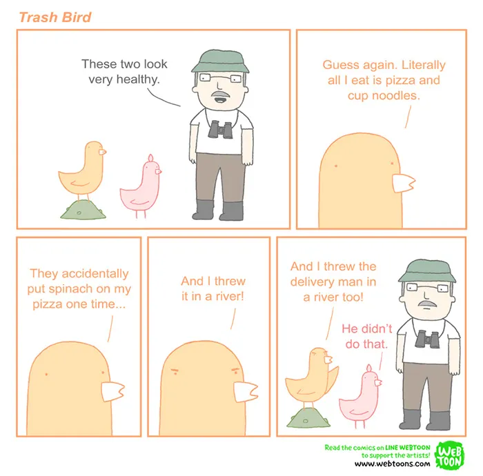 33 Trash Bird Comics By Reza Farazmand
