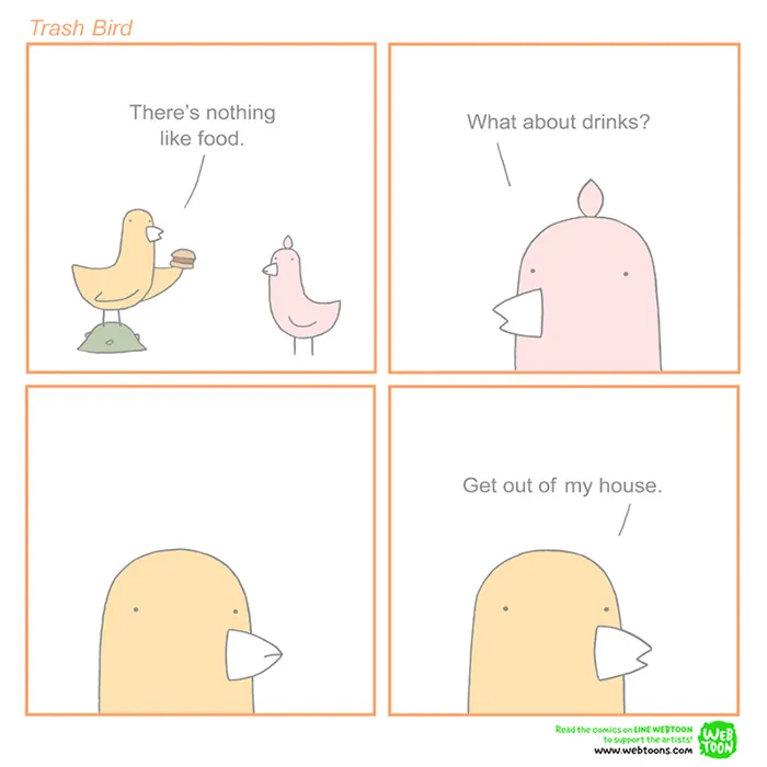 33 Trash Bird Comics By Reza Farazmand