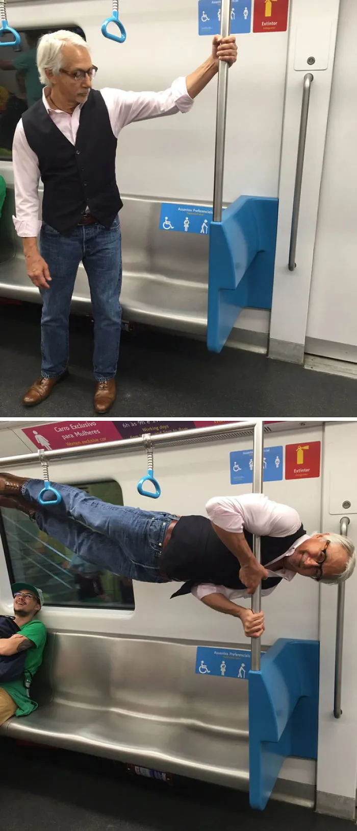 Le ofrecieron un asiento para ancianos a mi abuelo en el metro y así respondió