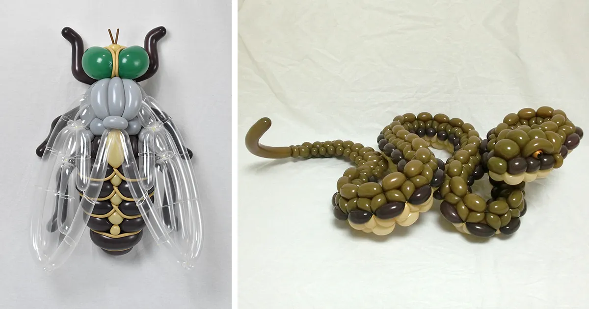 10+ Increíbles animales hechos con globos, por el artista japonés Masayoshi Matsumoto