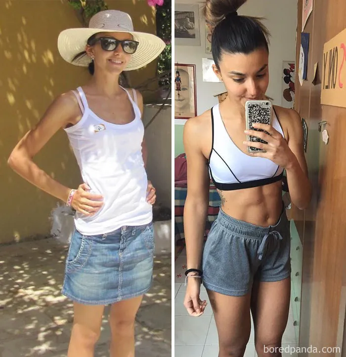 From 42 Kg To 53 Kg. When I First Started Working Out I Just Transformed My Obsession For Food Into An Obsession For Fitness And “Living Healthy”