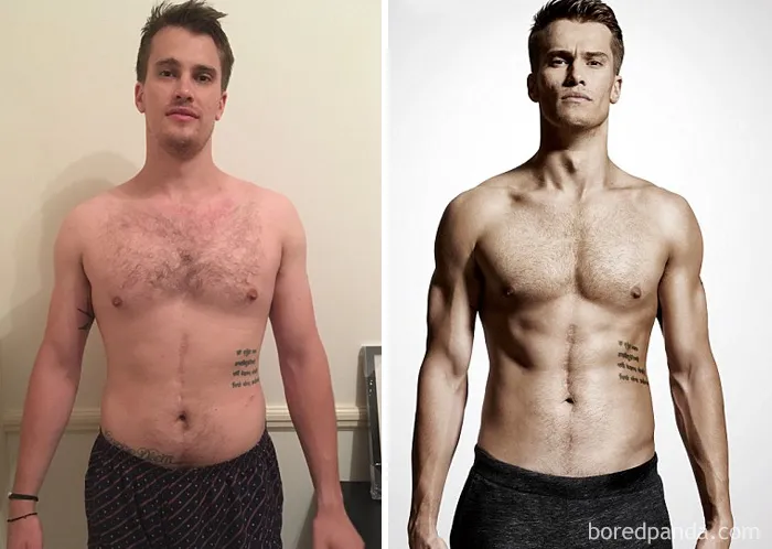 Tom Ward trabaja en la revista Men's health, tras 2 meses entrenando aparece en sus páginas