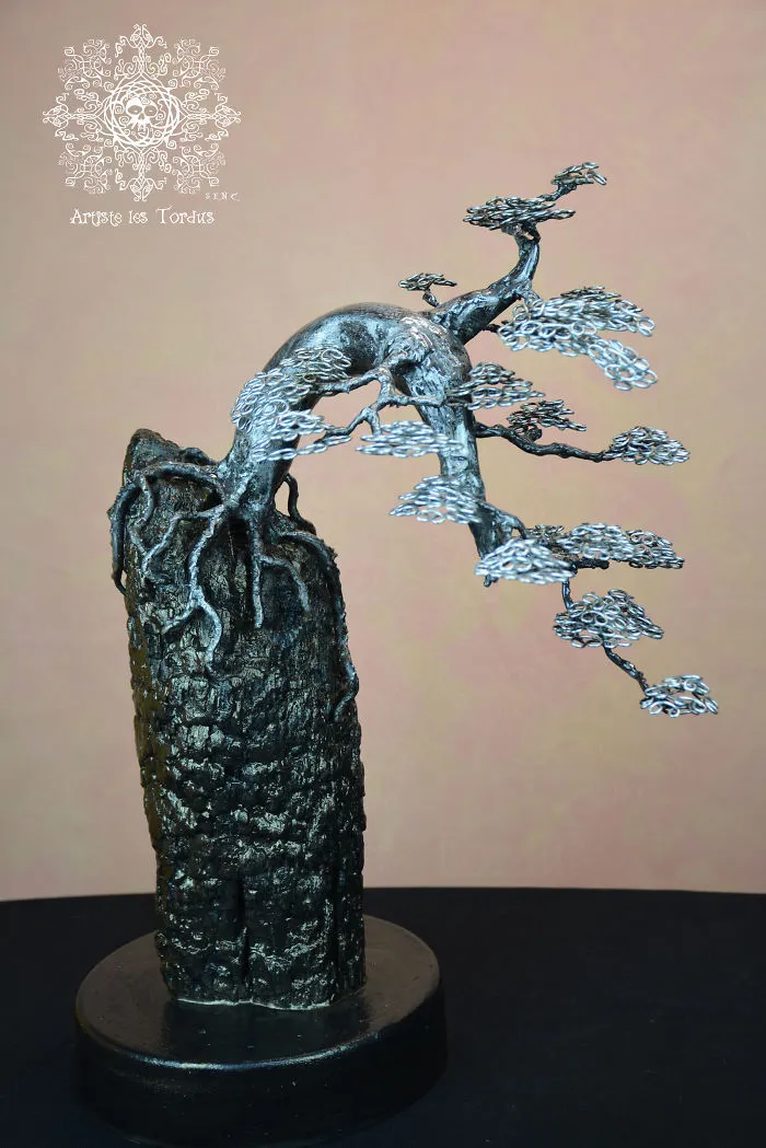 Metal Bonsai Tree (Kengai)