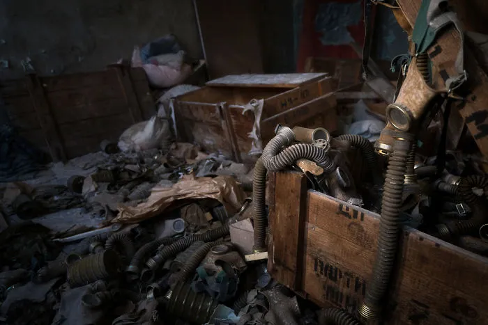 Boxes With Gas Masks