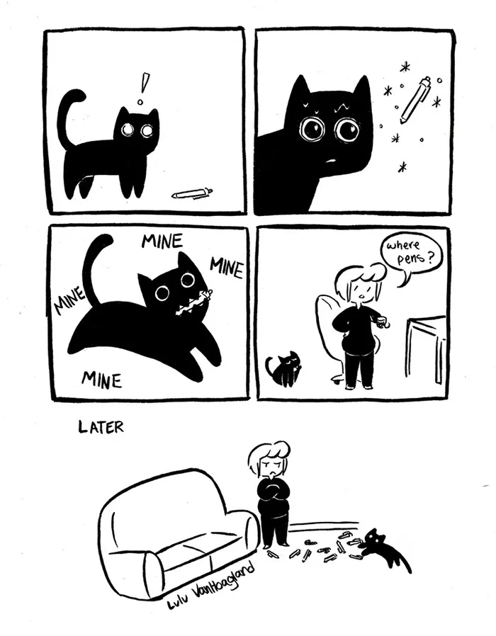 51 Comics By Lulu VanHoagland That Purrfectly Capture Life With Cats