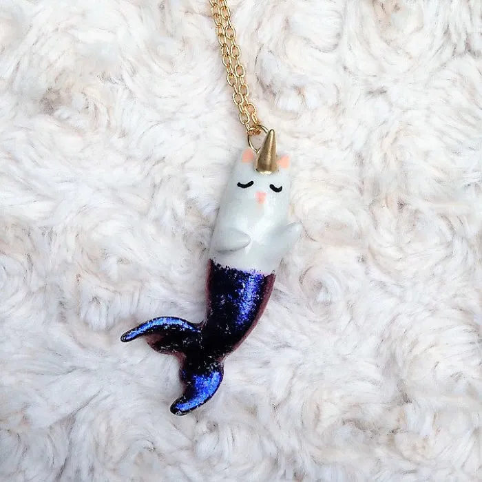 Purrmaid Necklaces By Girl And Her Cat