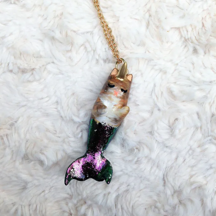 Purrmaid Necklaces By Girl And Her Cat