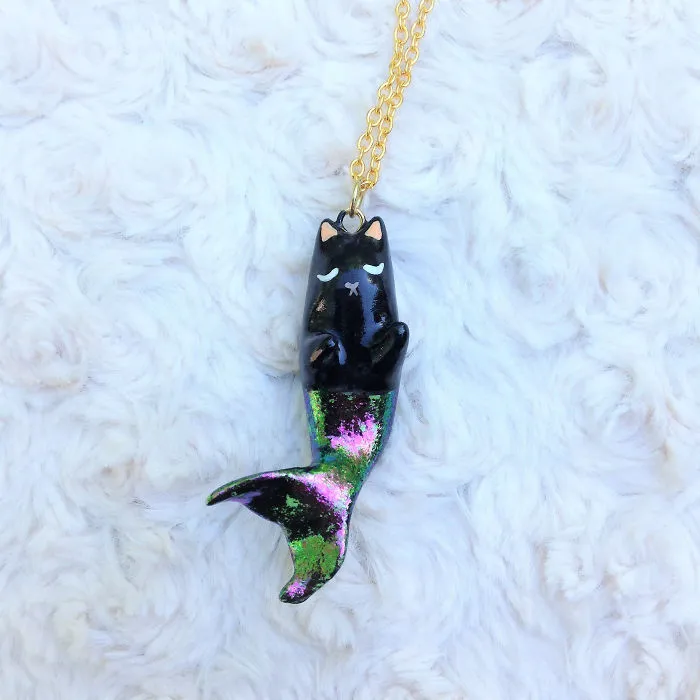 Purrmaid Necklaces By Girl And Her Cat