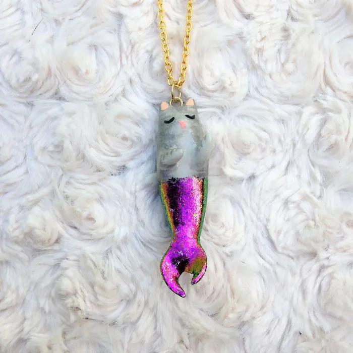 Purrmaid Necklaces By Girl And Her Cat