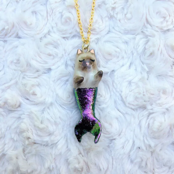 Purrmaid Necklaces By Girl And Her Cat
